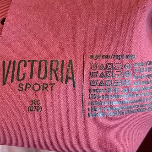 Victoria's Secret Sport Angel Max Sports Bra Size 32C Pink Workout Gym Running - Picture 3 of 3